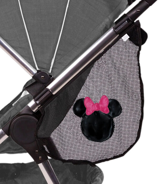 Disney Baby by J.L. Childress Side Sling Cargo Net, Stroller Organizer & Storage, Mickey Black