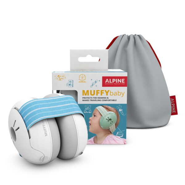 Alpine Muffy Baby Ear Protection for Babies and Toddlers up to 36 Months - CE & ANSI Certified - Noise Reduction Earmuffs - Comfortable Baby Headphones Against Hearing Damage & Improves Sleep - Green