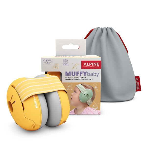 Alpine Muffy Baby Ear Protection for Babies and Toddlers up to 36 Months - CE & ANSI Certified - Noise Reduction Earmuffs - Comfortable Baby Headphones Against Hearing Damage & Improves Sleep - Green