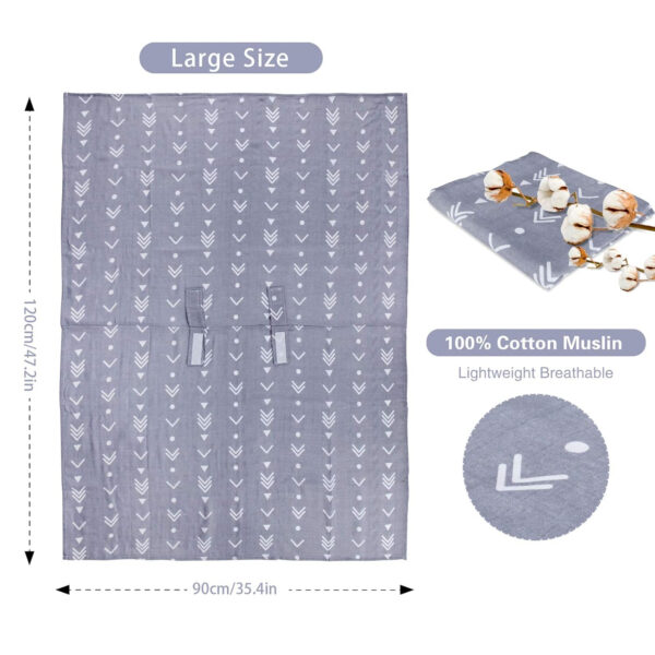 Muslin Carseat Cover for Babies, Metplus Breathable Infant Carseat Cover Lightweight Baby Carrier Cover for Girls Boys, Fit Spring Summer/Hot Days/Warm Weather, Pink Floral