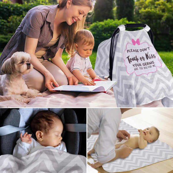 Muslin Carseat Cover for Babies, Metplus Breathable Infant Carseat Cover Lightweight Baby Carrier Cover for Girls Boys, Fit Spring Summer/Hot Days/Warm Weather, Pink Floral