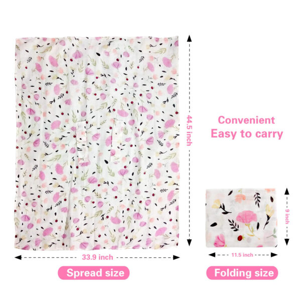 Muslin Carseat Cover for Babies, Metplus Breathable Infant Carseat Cover Lightweight Baby Carrier Cover for Girls Boys, Fit Spring Summer/Hot Days/Warm Weather, Pink Floral