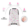 Muslin Carseat Cover for Babies, Metplus Breathable Infant Carseat Cover Lightweight Baby Carrier Cover for Girls Boys, Fit Spring Summer/Hot Days/Warm Weather, Pink Floral