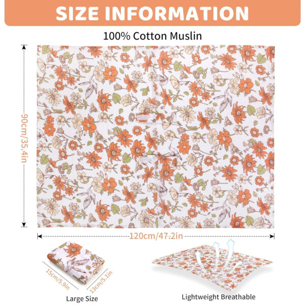 Muslin Carseat Cover for Babies, Metplus Breathable Infant Carseat Cover Lightweight Baby Carrier Cover for Girls Boys, Fit Spring Summer/Hot Days/Warm Weather, Pink Floral