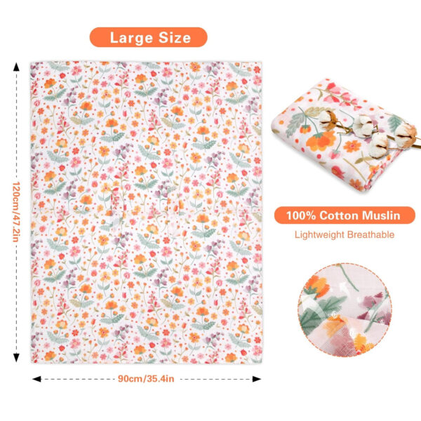 Muslin Carseat Cover for Babies, Metplus Breathable Infant Carseat Cover Lightweight Baby Carrier Cover for Girls Boys, Fit Spring Summer/Hot Days/Warm Weather, Pink Floral