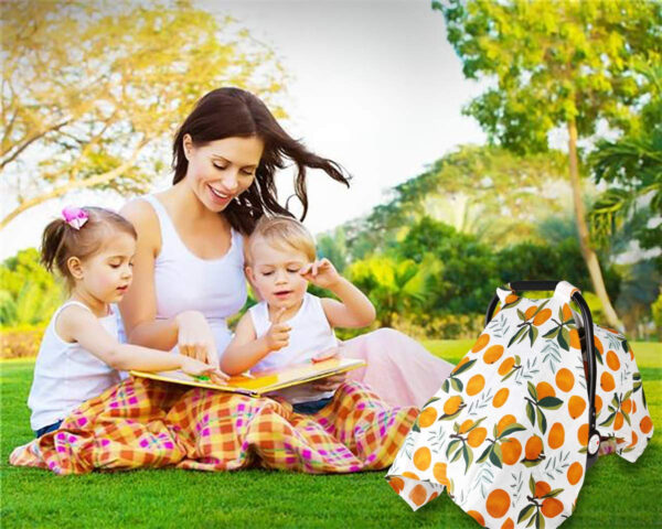 Muslin Carseat Cover for Babies, Metplus Breathable Infant Carseat Cover Lightweight Baby Carrier Cover for Girls Boys, Fit Spring Summer/Hot Days/Warm Weather, Pink Floral