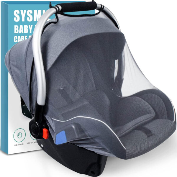 Baby Mosquito Net for Infant Car Seats,Infant Stroller and Bassinets, Carrier,Breathable with Elastic Netting for Easy Fitting, Portable Durable & Long Lasting Infant Insect Shield Netting (White)