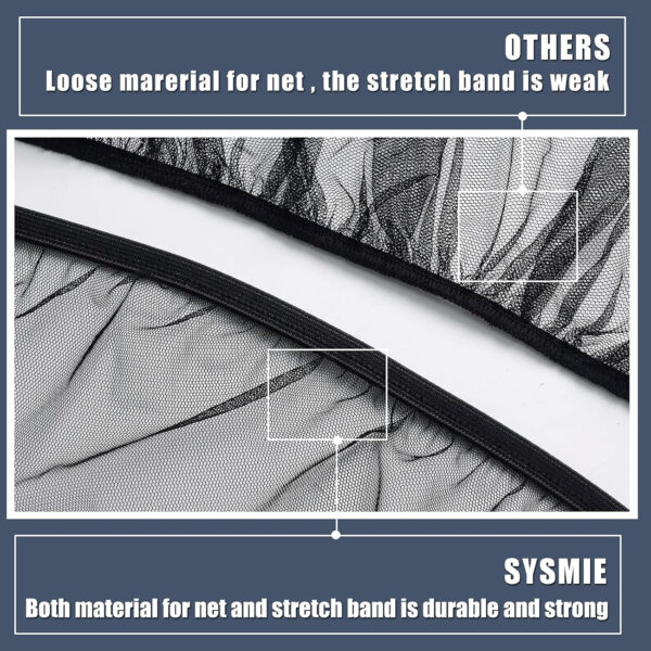 Baby Mosquito Net for Infant Car Seats,Infant Stroller and Bassinets, Carrier,Breathable with Elastic Netting for Easy Fitting, Portable Durable & Long Lasting Infant Insect Shield Netting (White)