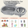 3-in-1 Universal Stroller Snack Tray Attachment with Dust Cover Sturdy Stroller Cup Snack Holder Clamp & Silicone Arms Grip Design Baby Travel Gear Accessories Detachable Dishwasher-Safe Universal Fit