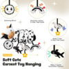 Spiral Car Seat Baby Toys 0-6 Months, Infant Carseat High Contrast Sensory Toys Hanging Stroller Accessories, Newborn Gifts for Baby Boys Girls Essentials, Cute Black and White Cow