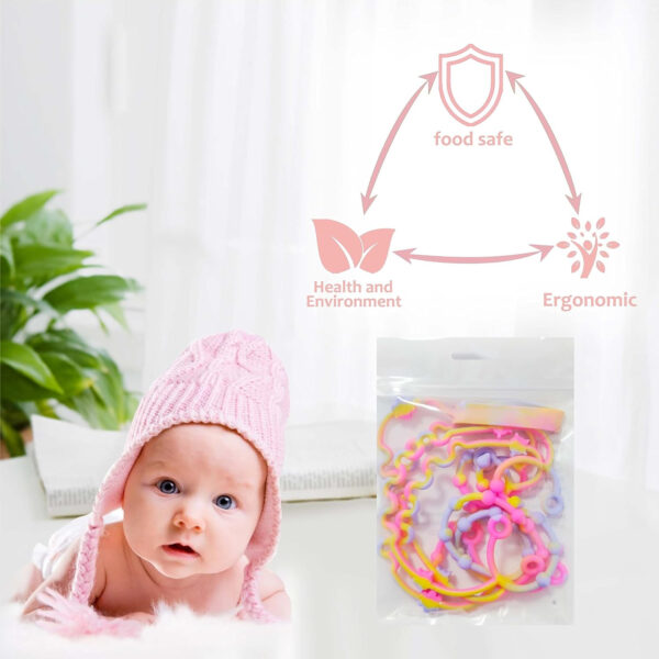 RTMOK Toy Straps for Baby,RTMOK Silicone Setpacifier Clip,Applies to Car Seat Toy,Teether Toy,High Chair,Stroller Accessories,Baby Toy Clips,Cribs,Rocking Chair