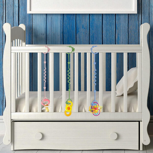 RTMOK Toy Straps for Baby,RTMOK Silicone Setpacifier Clip,Applies to Car Seat Toy,Teether Toy,High Chair,Stroller Accessories,Baby Toy Clips,Cribs,Rocking Chair