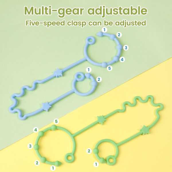 RTMOK Toy Straps for Baby,RTMOK Silicone Setpacifier Clip,Applies to Car Seat Toy,Teether Toy,High Chair,Stroller Accessories,Baby Toy Clips,Cribs,Rocking Chair
