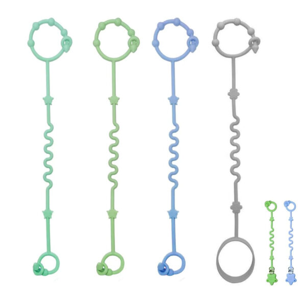 RTMOK Toy Straps for Baby,RTMOK Silicone Setpacifier Clip,Applies to Car Seat Toy,Teether Toy,High Chair,Stroller Accessories,Baby Toy Clips,Cribs,Rocking Chair