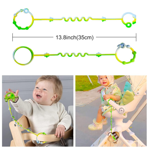 RTMOK Toy Straps for Baby,RTMOK Silicone Setpacifier Clip,Applies to Car Seat Toy,Teether Toy,High Chair,Stroller Accessories,Baby Toy Clips,Cribs,Rocking Chair
